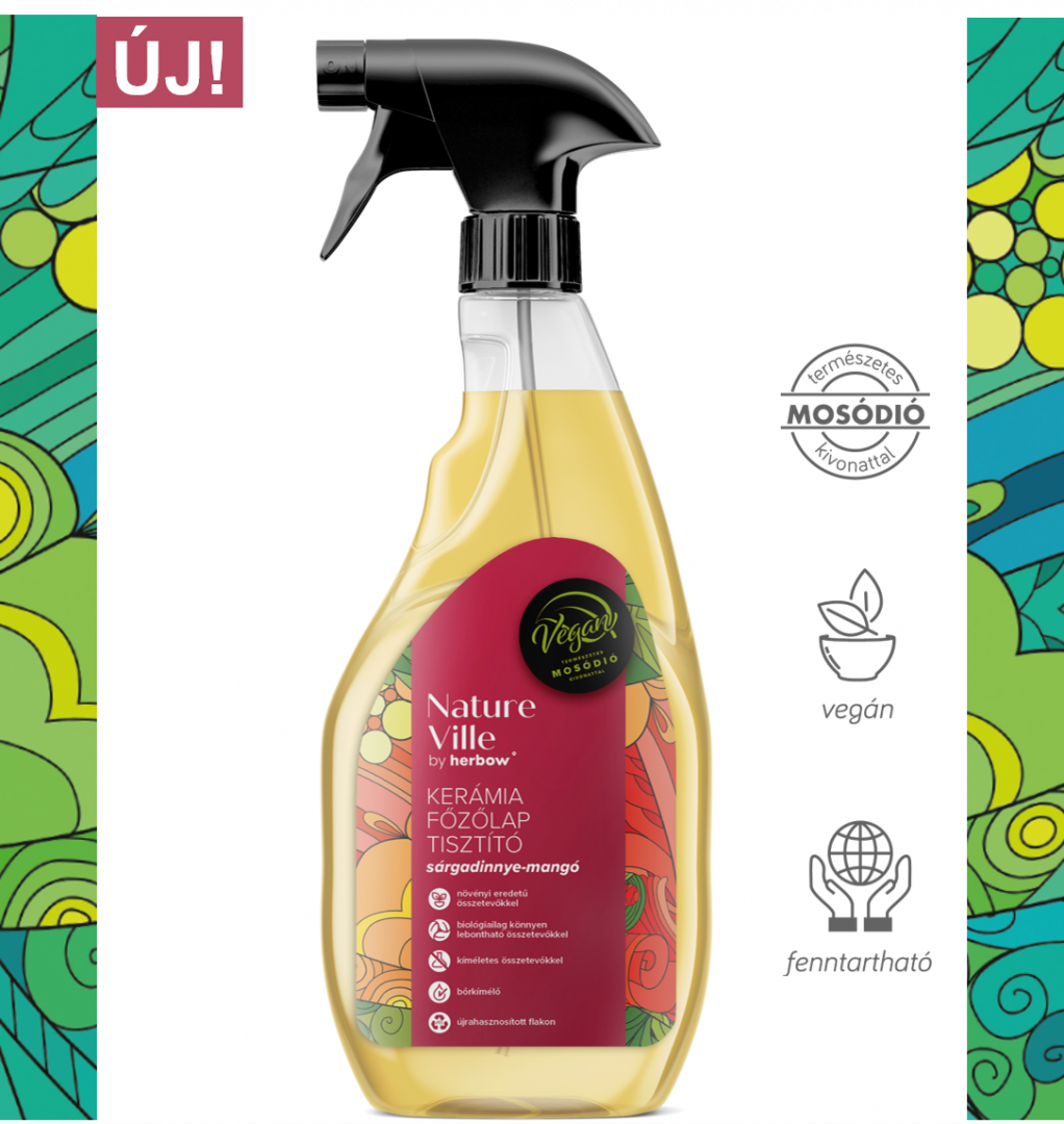 Nature Ville by herbow <br> Kerámia főzőlap tisztító <br>Sárgadinnye-mangó illattal<br>500 ml