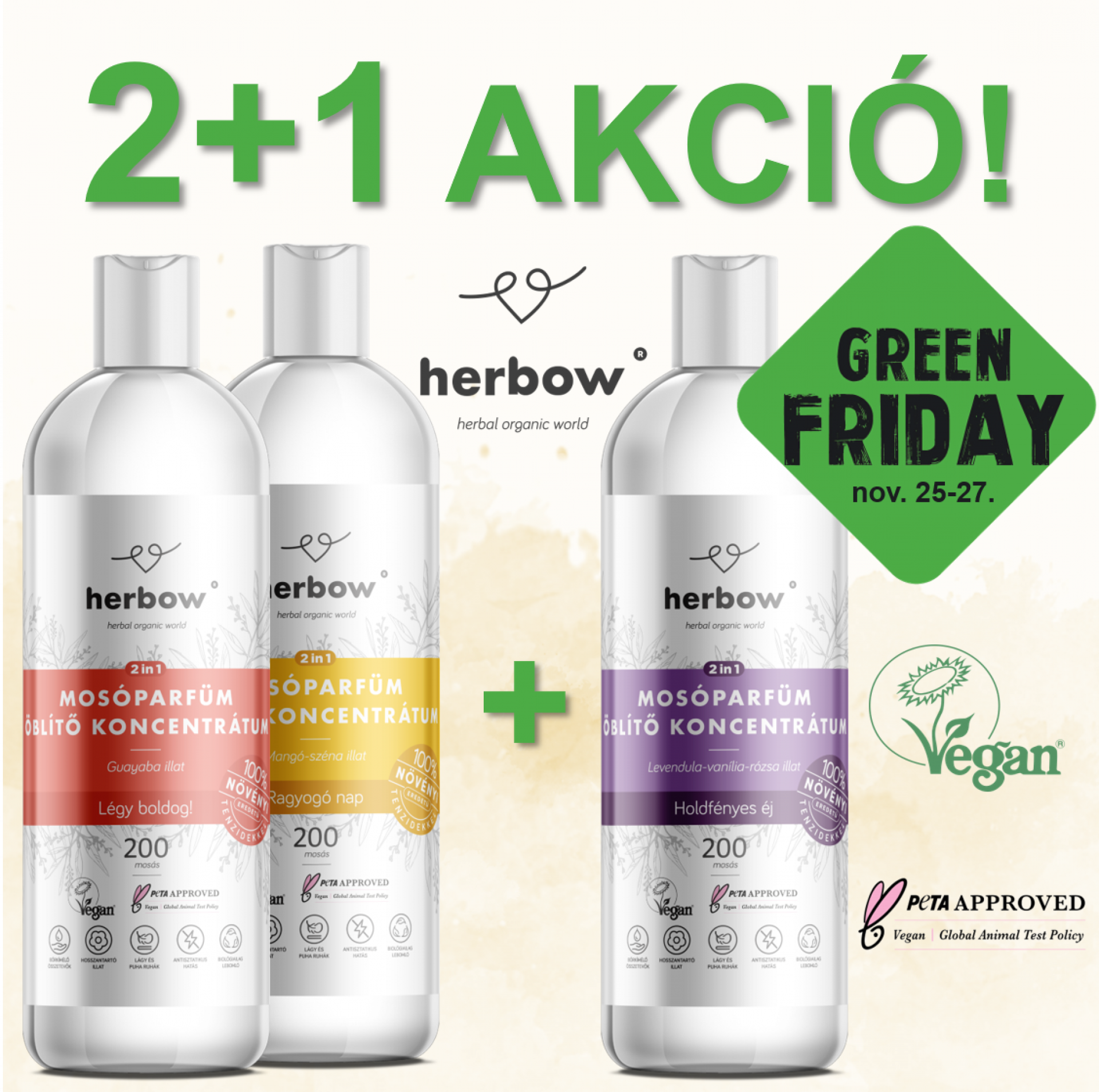 2in1 mosóparfüm - öblítő koncentrátum 1000 ml <br> 2+1 AKCIÓ!
