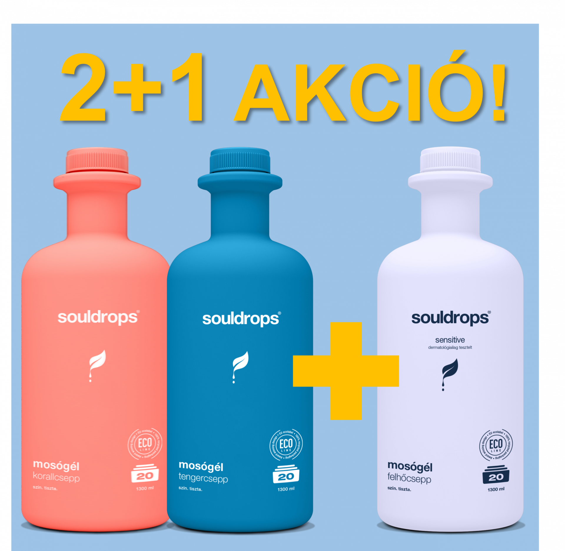 SOULDROPS mosógél 1300ml 2+1 AKCIÓ