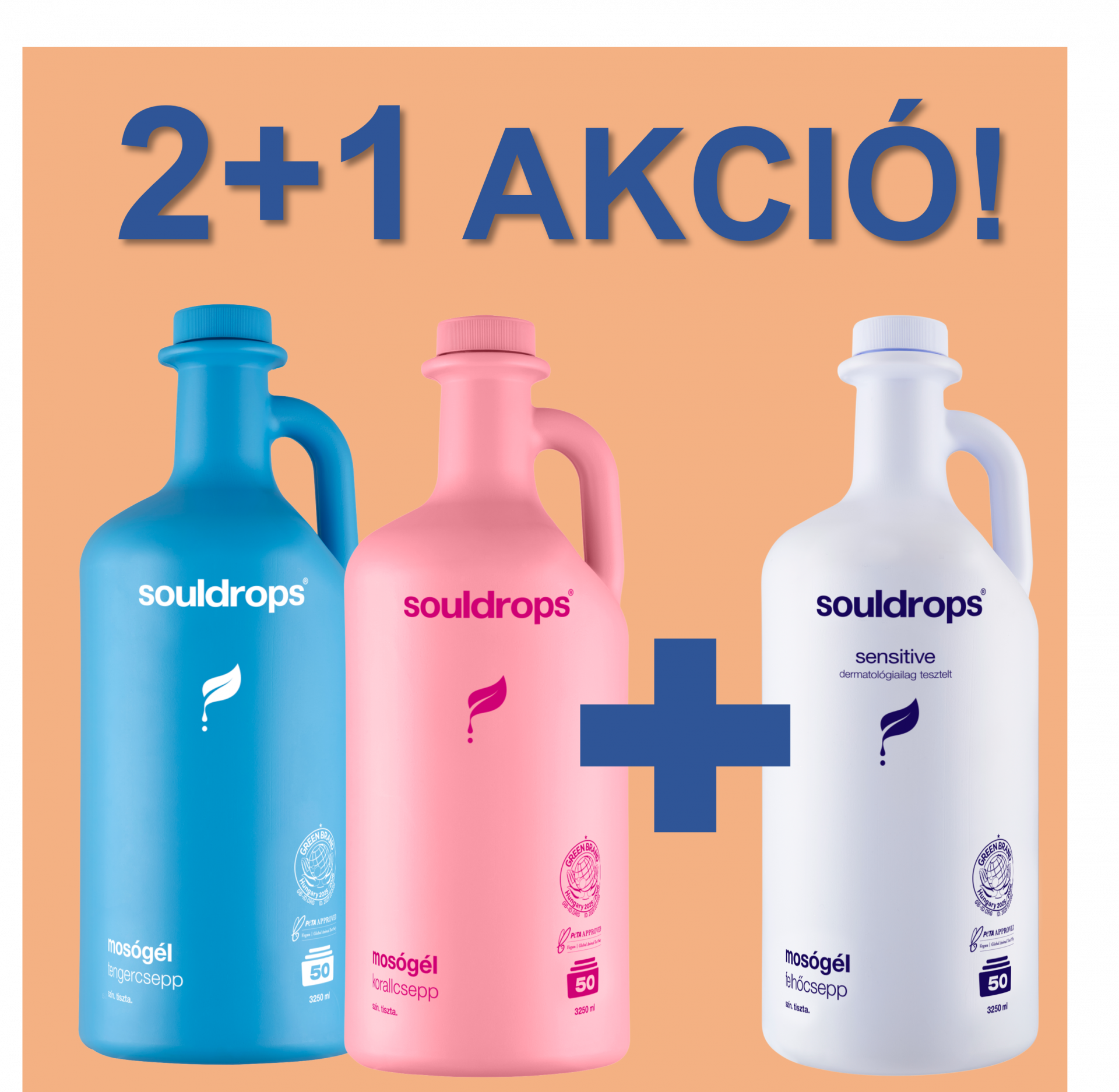 SOULDROPS mosógél 3250 ml 2+1 AKCIÓ